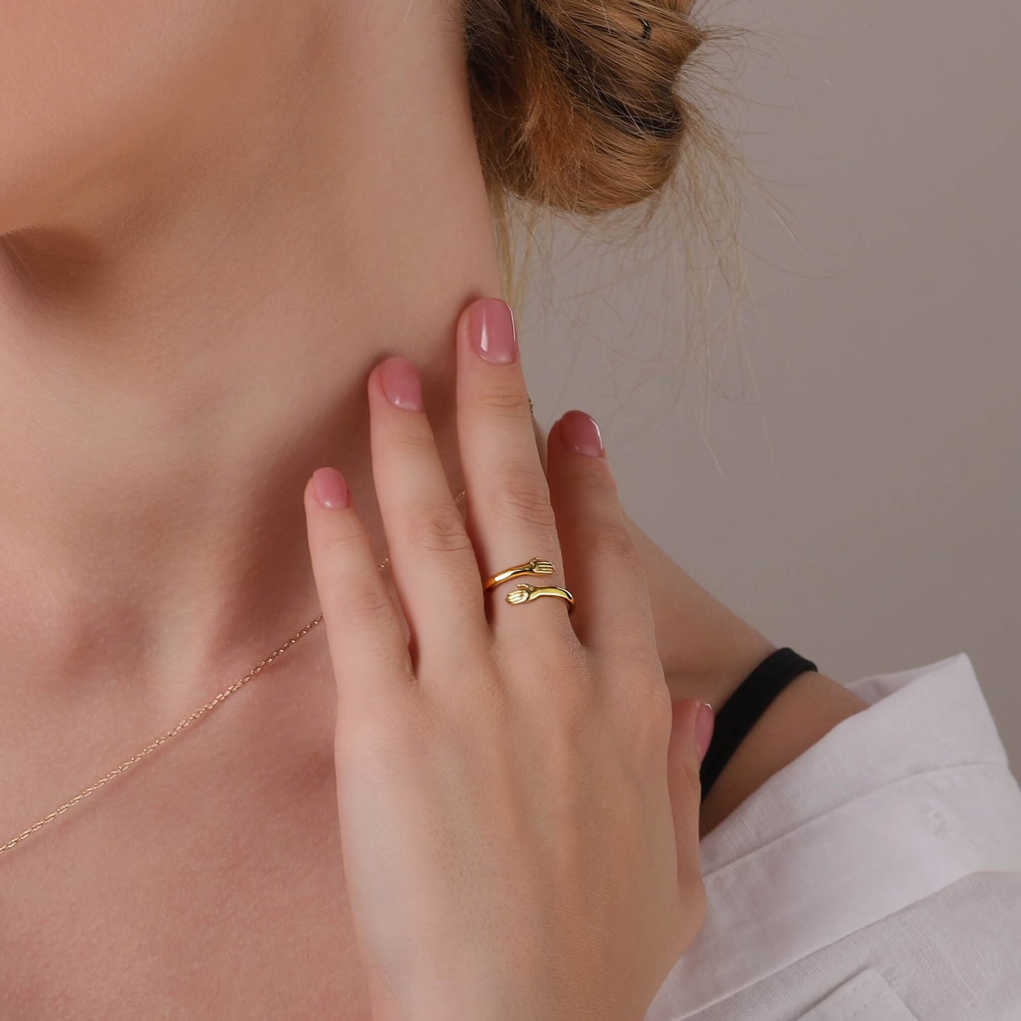 Jewelance™ HugRing 1+1 GRATIS: Justerbar Klemmering Promise Ring