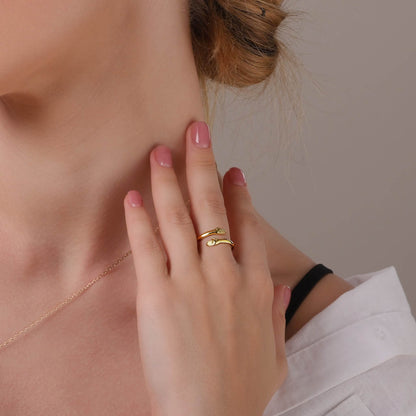 Jewelance™ HugRing 1+1 GRATIS: Justerbar Klemmering Promise Ring