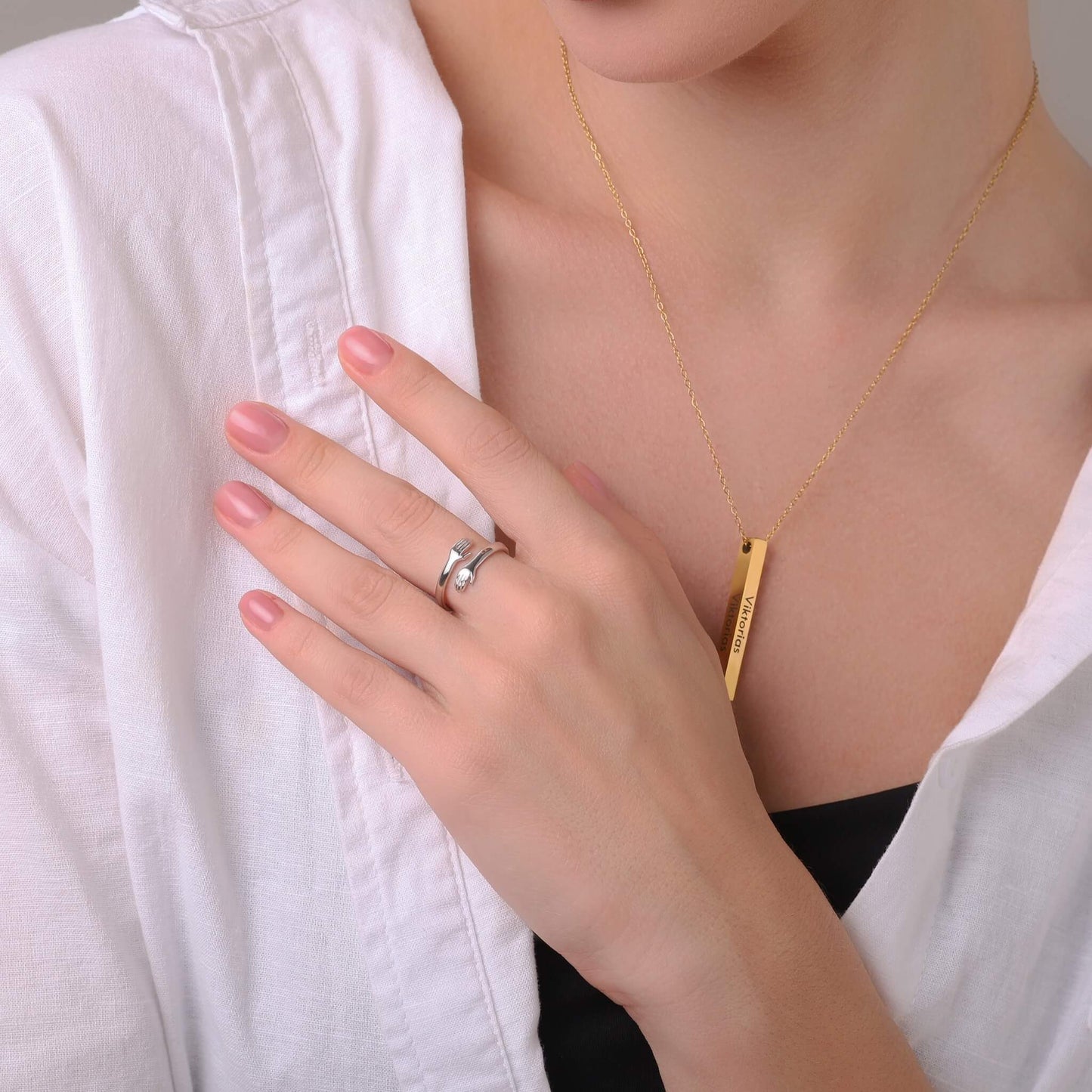 Jewelance™ HugRing 1+1 GRATIS: Justerbar Klemmering Promise Ring