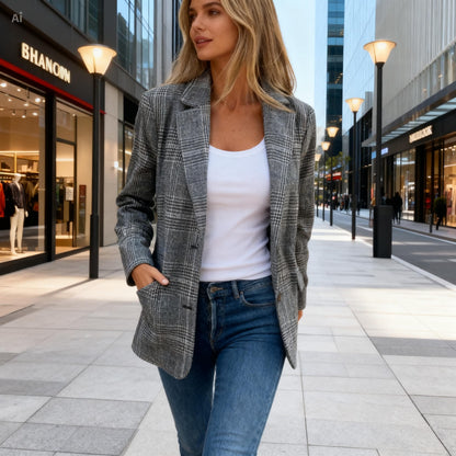Icone™ LapelBlazer: Kvinders Stilfulde Afslappet Revers Blazer