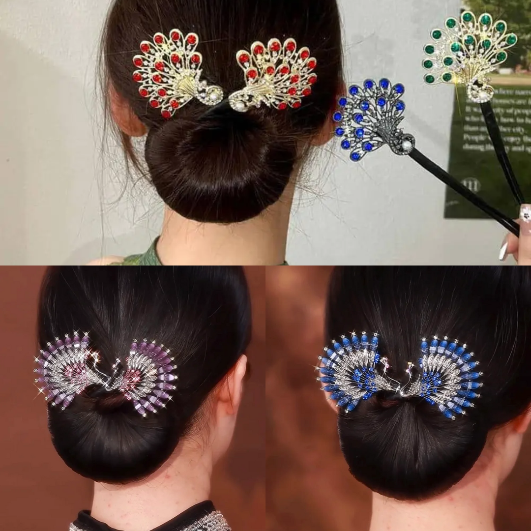 Rose® HairTie 1+1 GRATIS: Stilfull Hårbånd Elegant Vintage Krystall Hestehale Twist Holder