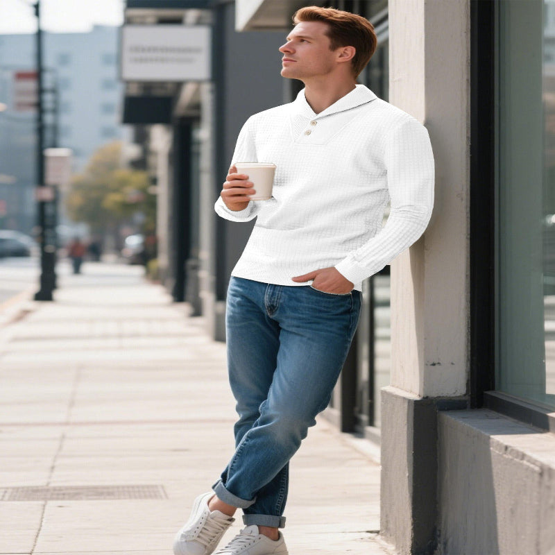 Icone™ LuxurySweater: Premium Luksus Hverdag Komfort Strikket Stil Sweater
