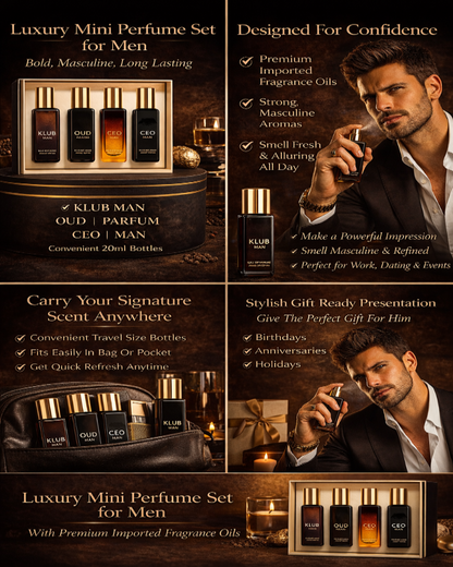 PerfumeSet - Luksus Mænds Parfume Sæt Rejse Størrelse Kollektion