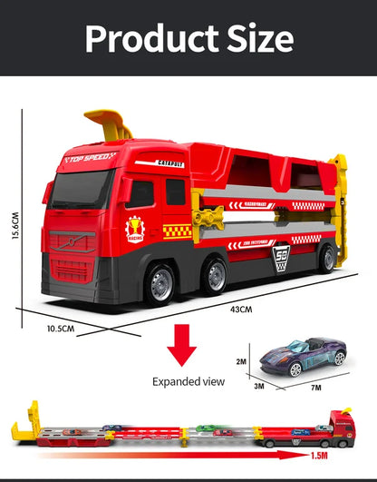 Kletshuts™ MegaTruck - Mega Hauler Truck Med Utkastnings Racerbane