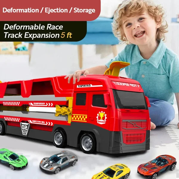 Kletshuts™ MegaTruck - Mega Hauler Truck Med Utkastnings Racerbane