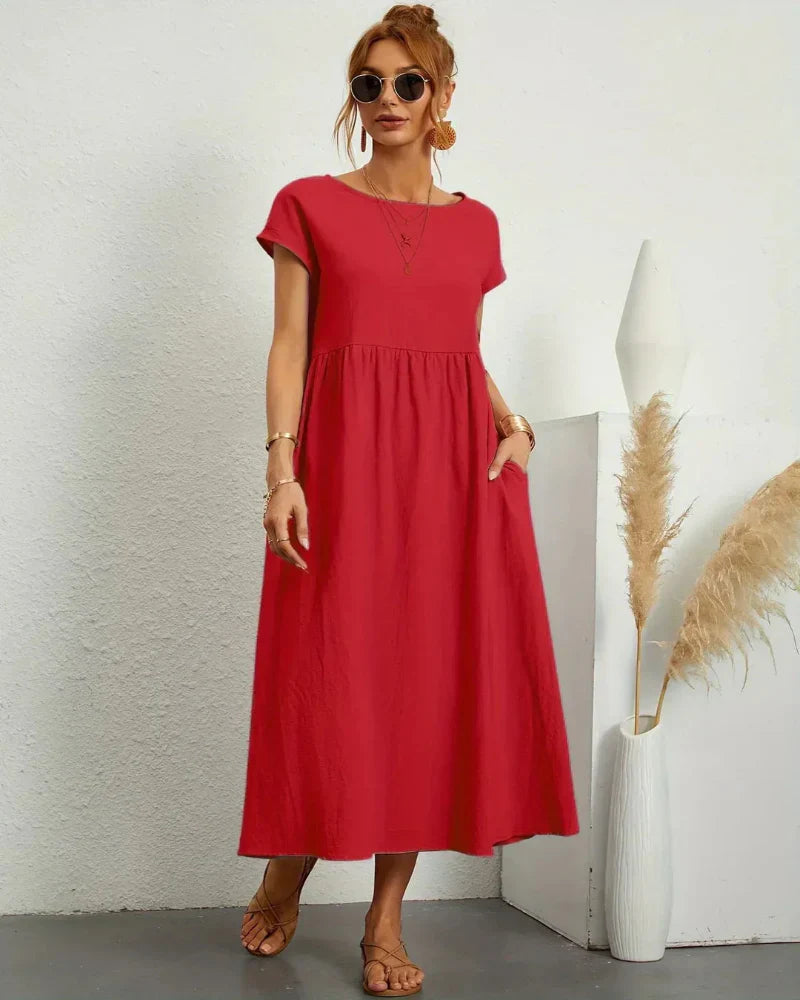 Icone™ FlowDress: Casual Myk Flyt Elegant Stil Løs Maxi Kjole