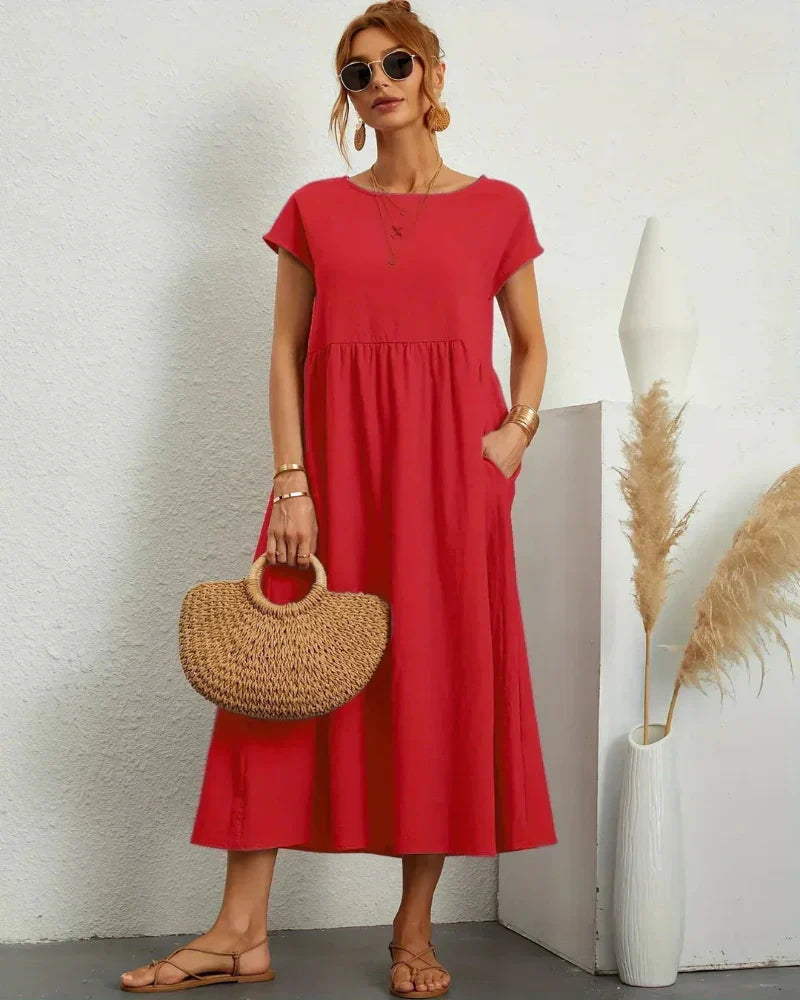 Icone™ FlowDress: Avslappet Myk Flyt Elegant Stil Løs Maxikjole