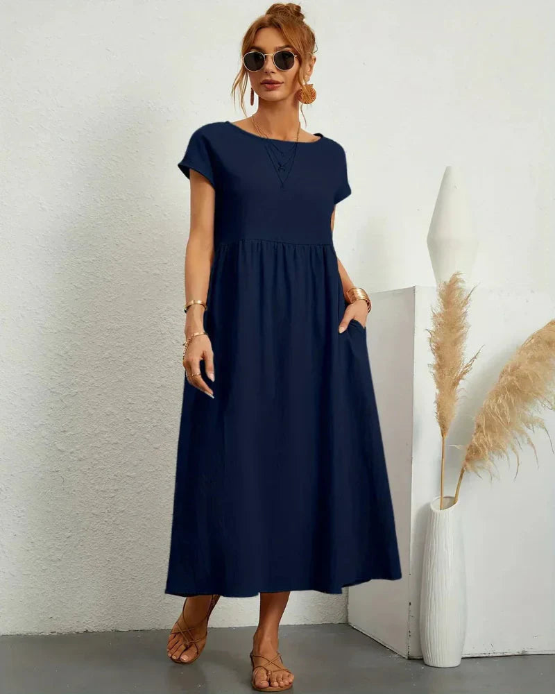 Icone™ FlowDress: Avslappet Myk Flyt Elegant Stil Løs Maxikjole