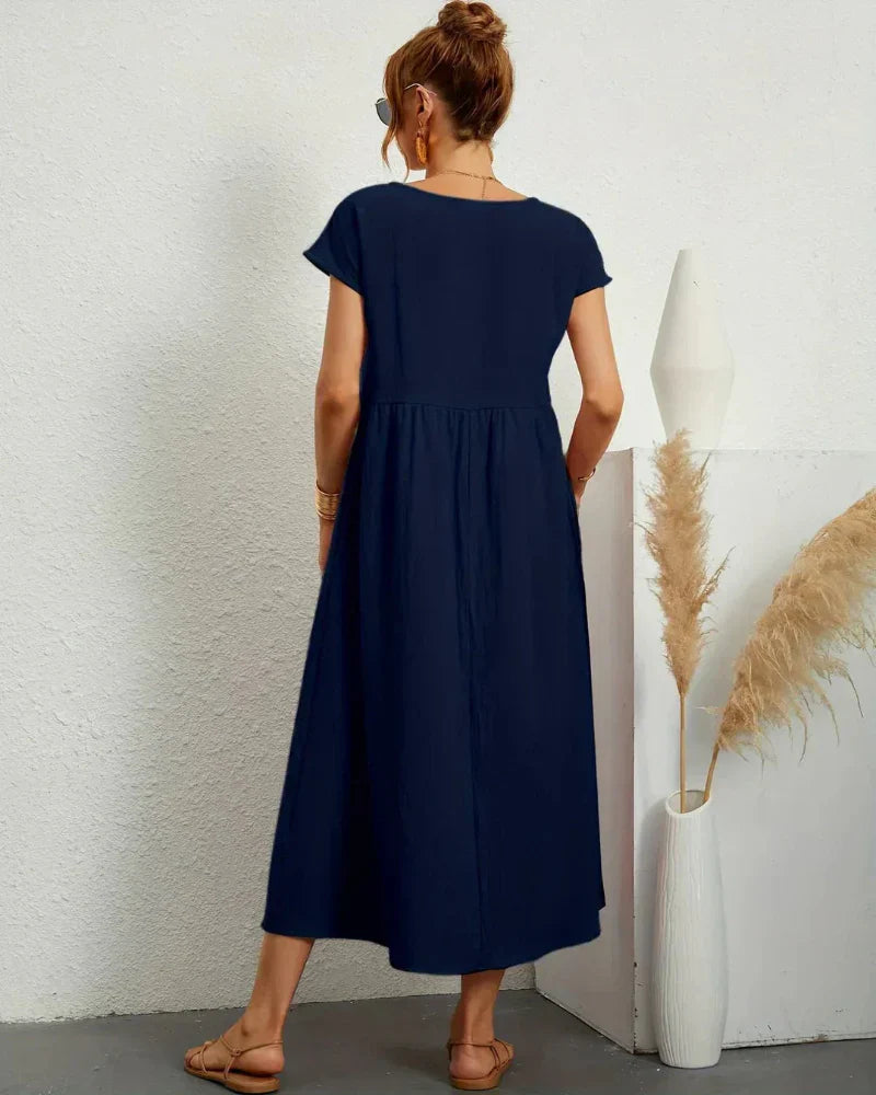 Icone™ FlowDress: Avslappet Myk Flyt Elegant Stil Løs Maxikjole