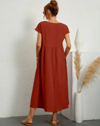 Icone™ FlowDress: Avslappet Myk Flyt Elegant Stil Løs Maxikjole
