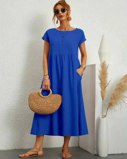 Icone™ FlowDress: Avslappet Myk Flyt Elegant Stil Løs Maxikjole