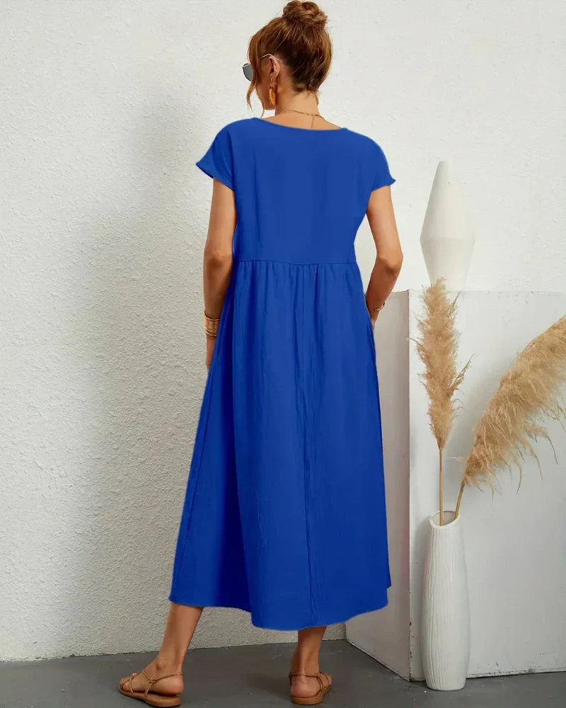 Icone™ FlowDress: Avslappet Myk Flyt Elegant Stil Løs Maxikjole