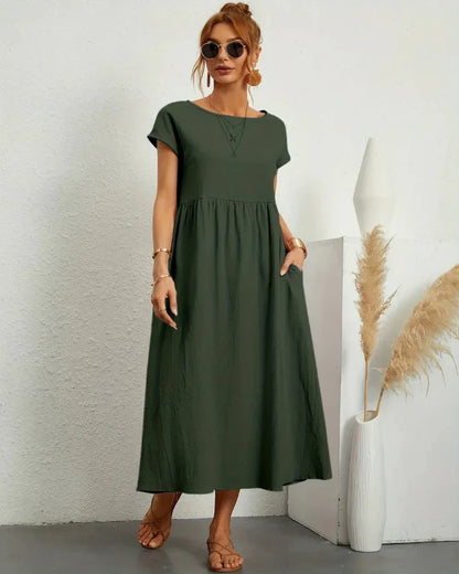 Icone™ FlowDress: Avslappet Myk Flyt Elegant Stil Løs Maxikjole
