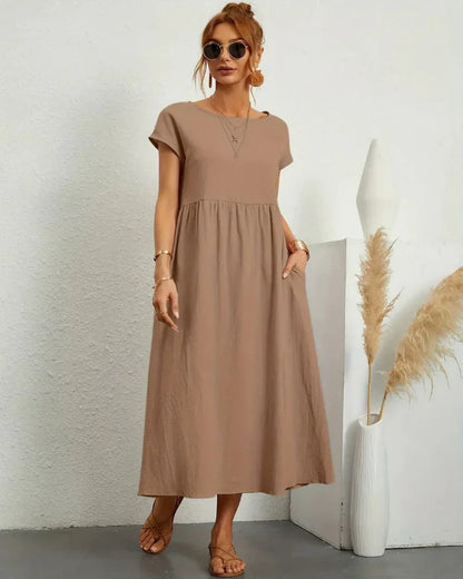 Icone™ FlowDress: Casual Myk Flyt Elegant Stil Løs Maxi Kjole