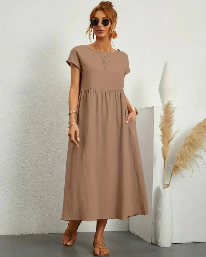 Icone™ FlowDress: Avslappet Myk Flyt Elegant Stil Løs Maxikjole