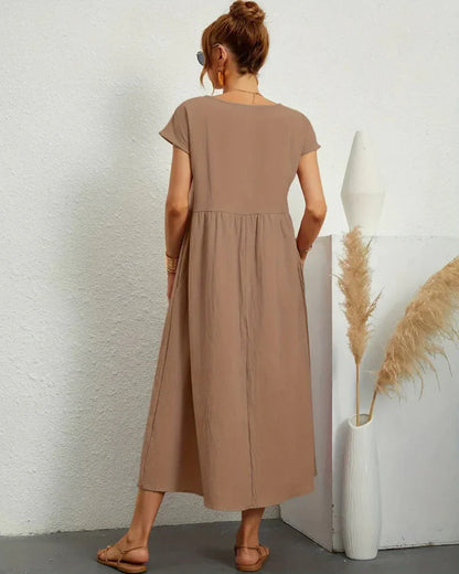 Icone™ FlowDress: Avslappet Myk Flyt Elegant Stil Løs Maxikjole