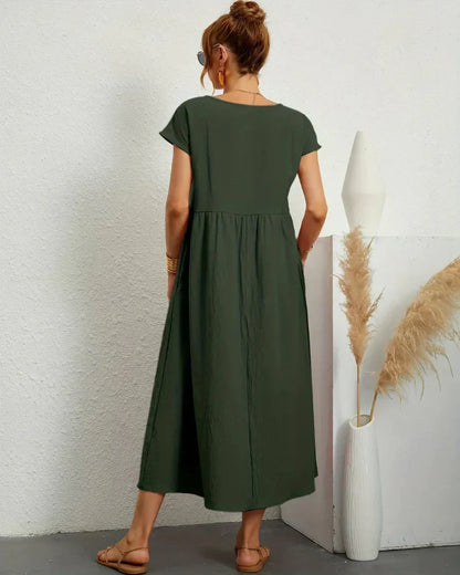 Icone™ FlowDress: Avslappet Myk Flyt Elegant Stil Løs Maxikjole