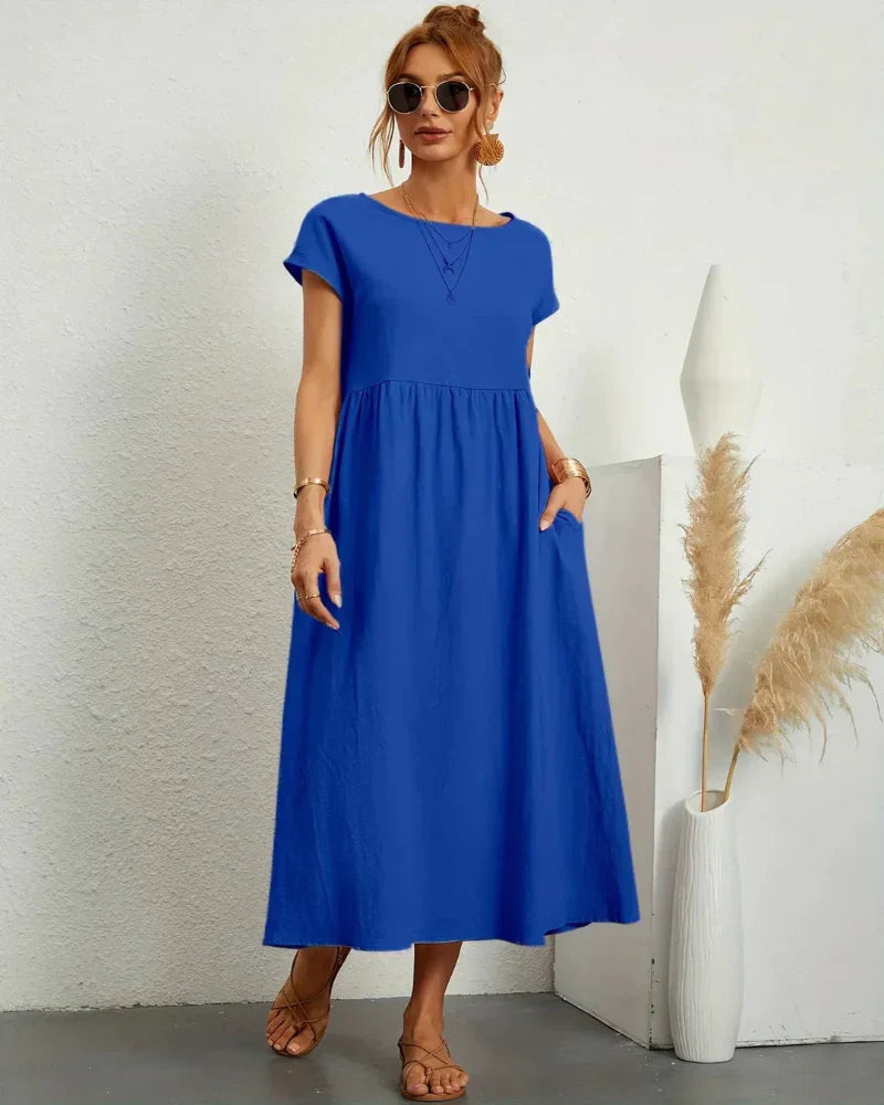 Icone™ FlowDress: Casual Myk Flyt Elegant Stil Løs Maxi Kjole