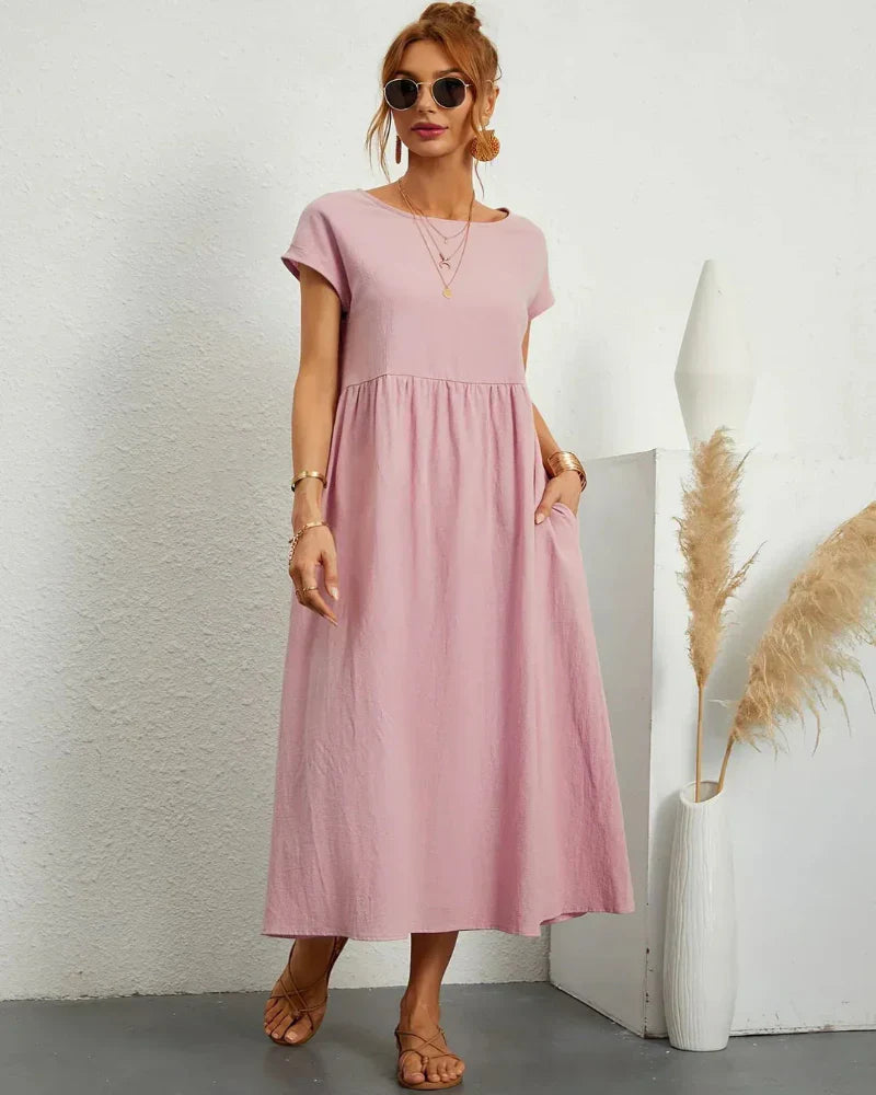 Icone™ FlowDress: Avslappet Myk Flyt Elegant Stil Løs Maxikjole