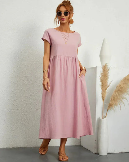 Icone™ FlowDress: Avslappet Myk Flyt Elegant Stil Løs Maxikjole