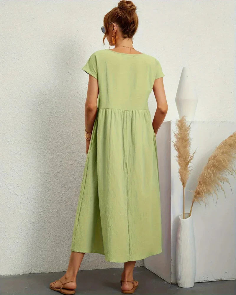 Icone™ FlowDress: Avslappet Myk Flyt Elegant Stil Løs Maxikjole