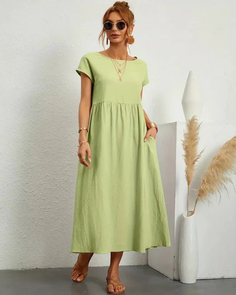 Icone™ FlowDress: Casual Myk Flyt Elegant Stil Løs Maxi Kjole