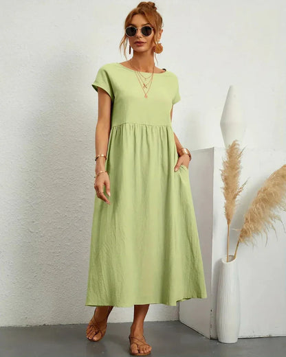 Icone™ FlowDress: Casual Myk Flyt Elegant Stil Løs Maxi Kjole