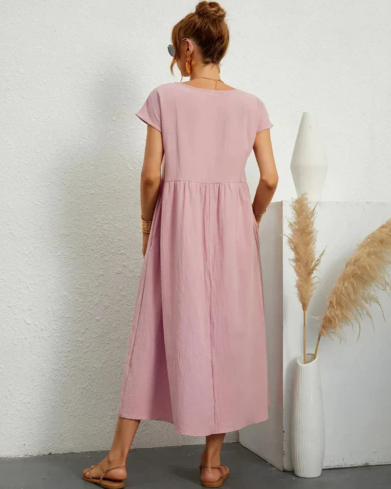 Icone™ FlowDress: Casual Myk Flyt Elegant Stil Løs Maxi Kjole