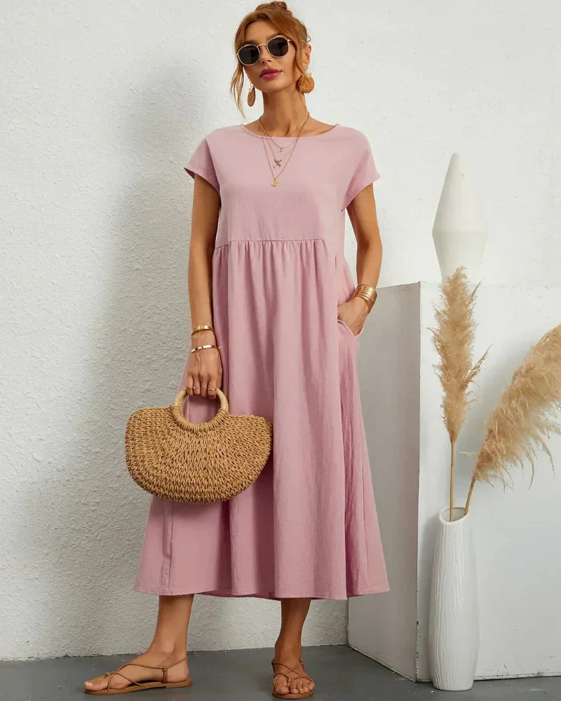 Icone™ FlowDress: Avslappet Myk Flyt Elegant Stil Løs Maxikjole