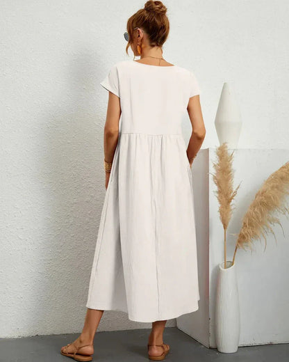 Icone™ FlowDress: Casual Myk Flyt Elegant Stil Løs Maxi Kjole