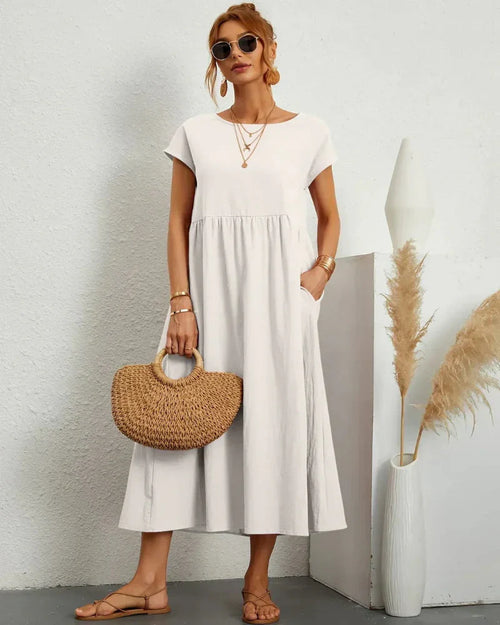 Icone™ FlowDress: Casual Myk Flyt Elegant Stil Løs Maxi Kjole