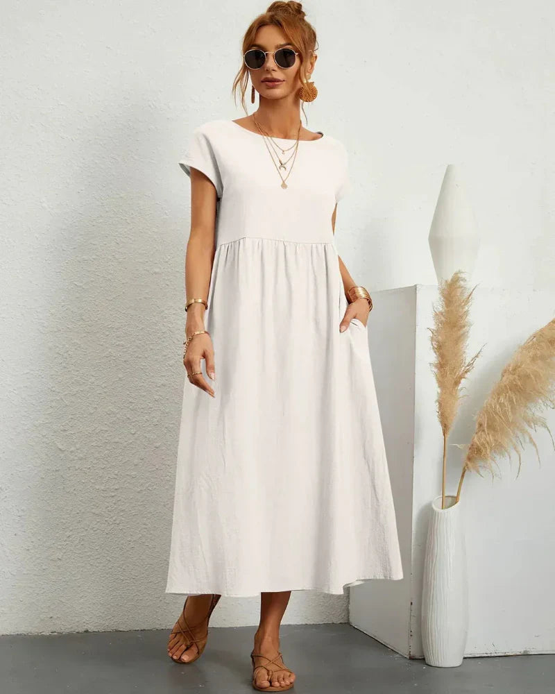 Icone™ FlowDress: Avslappet Myk Flyt Elegant Stil Løs Maxikjole