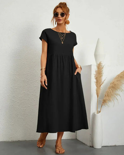 Icone™ FlowDress: Avslappet Myk Flyt Elegant Stil Løs Maxikjole