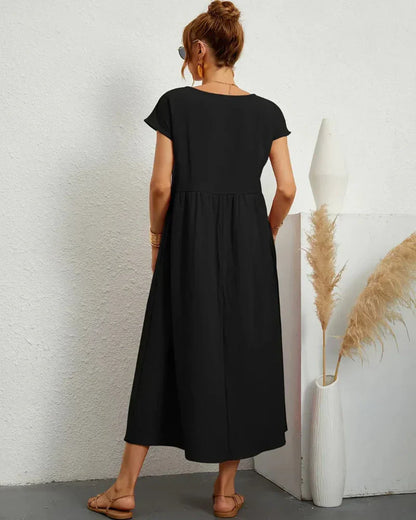 Icone™ FlowDress: Avslappet Myk Flyt Elegant Stil Løs Maxikjole