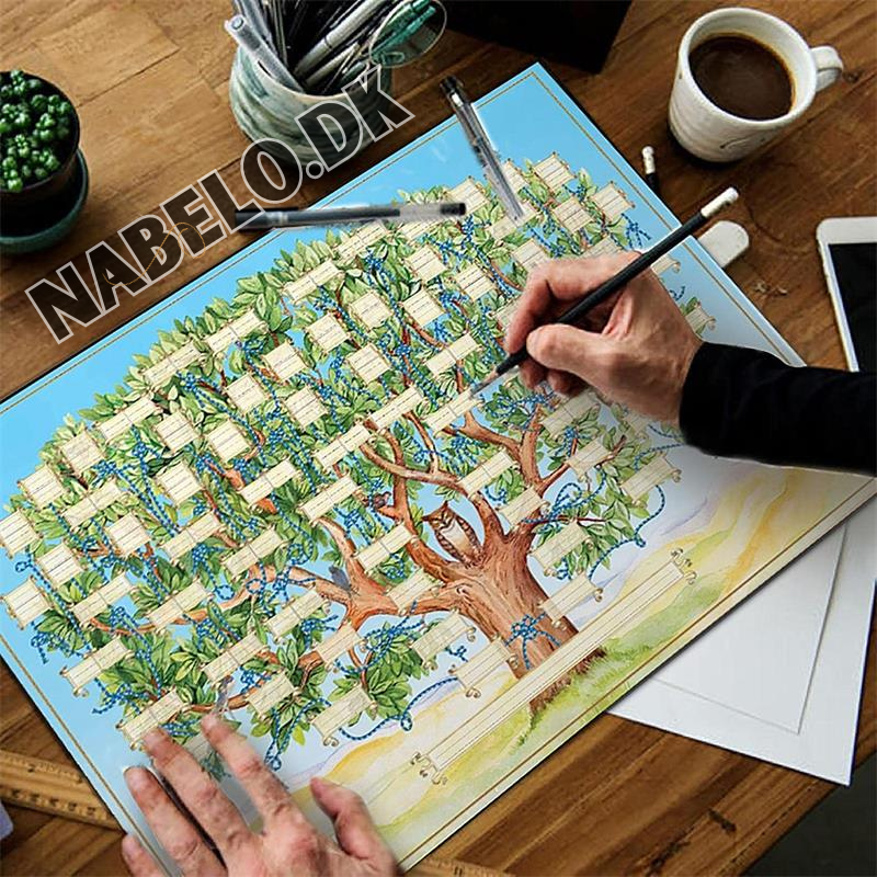 Kletshuts™ FamilyTree - Gjør-Det-Selv Stamtrekort