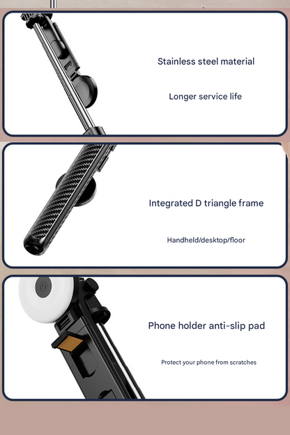 SelfieStick - Selfie Stick Med Dobbelt Lys