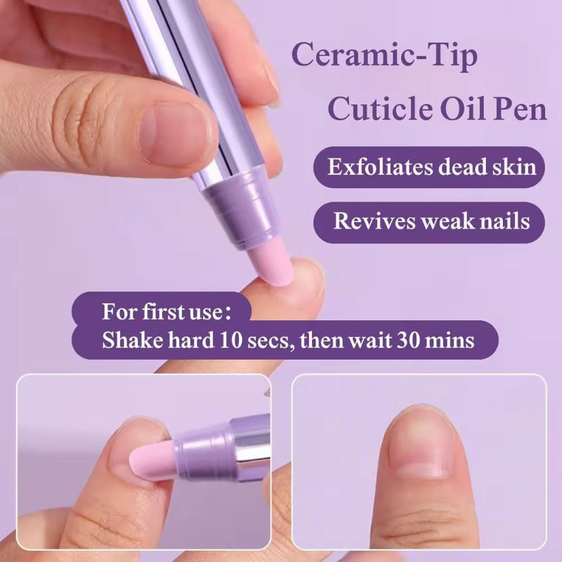 NailGlow 1+1 GRATIS - Nærende Neglebåndsolie Hydrering Reparation Negle Glow Pen Pleje