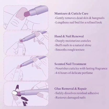 NailGlow 1+1 GRATIS - Nærende Neglebåndsolie Hydrering Reparation Negle Glow Pen Pleje