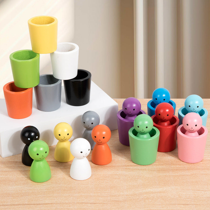 Kletshuts™ SortingCups: Pedagogisk Barn Fargelegging Sortering Koppene Og Figur Spill
