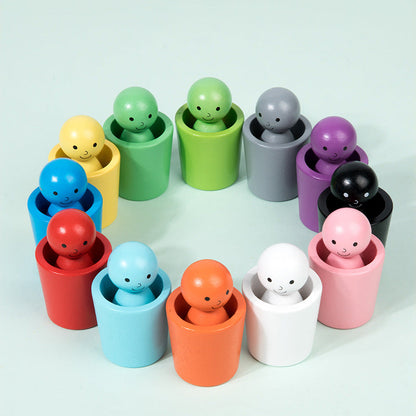 Kletshuts™ SortingCups: Pedagogisk Barn Fargelegging Sortering Koppene Og Figur Spill