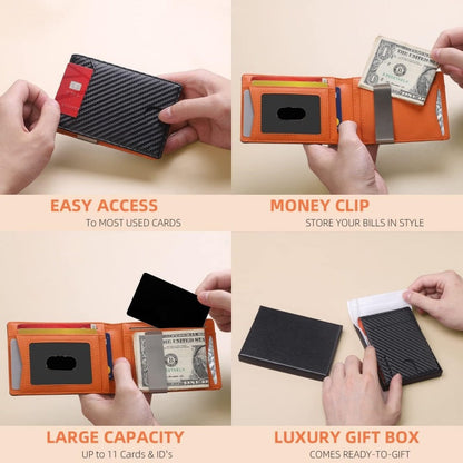 Icone™ SlimWallet: Ultra Slank Og Sikker RFID Skinnlommebok For Menn