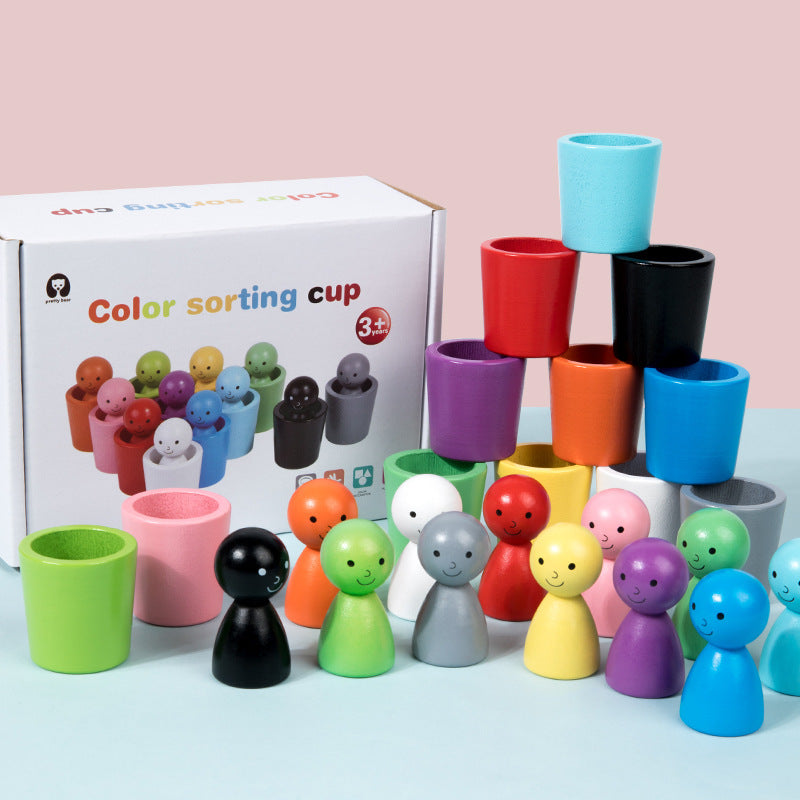 Kletshuts™ SortingCups: Pedagogisk Barn Fargelegging Sortering Koppene Og Figur Spill