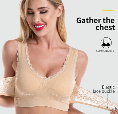 Icone™ LaceBra: Bøylefri blonde-BH med kryss foran og løft
