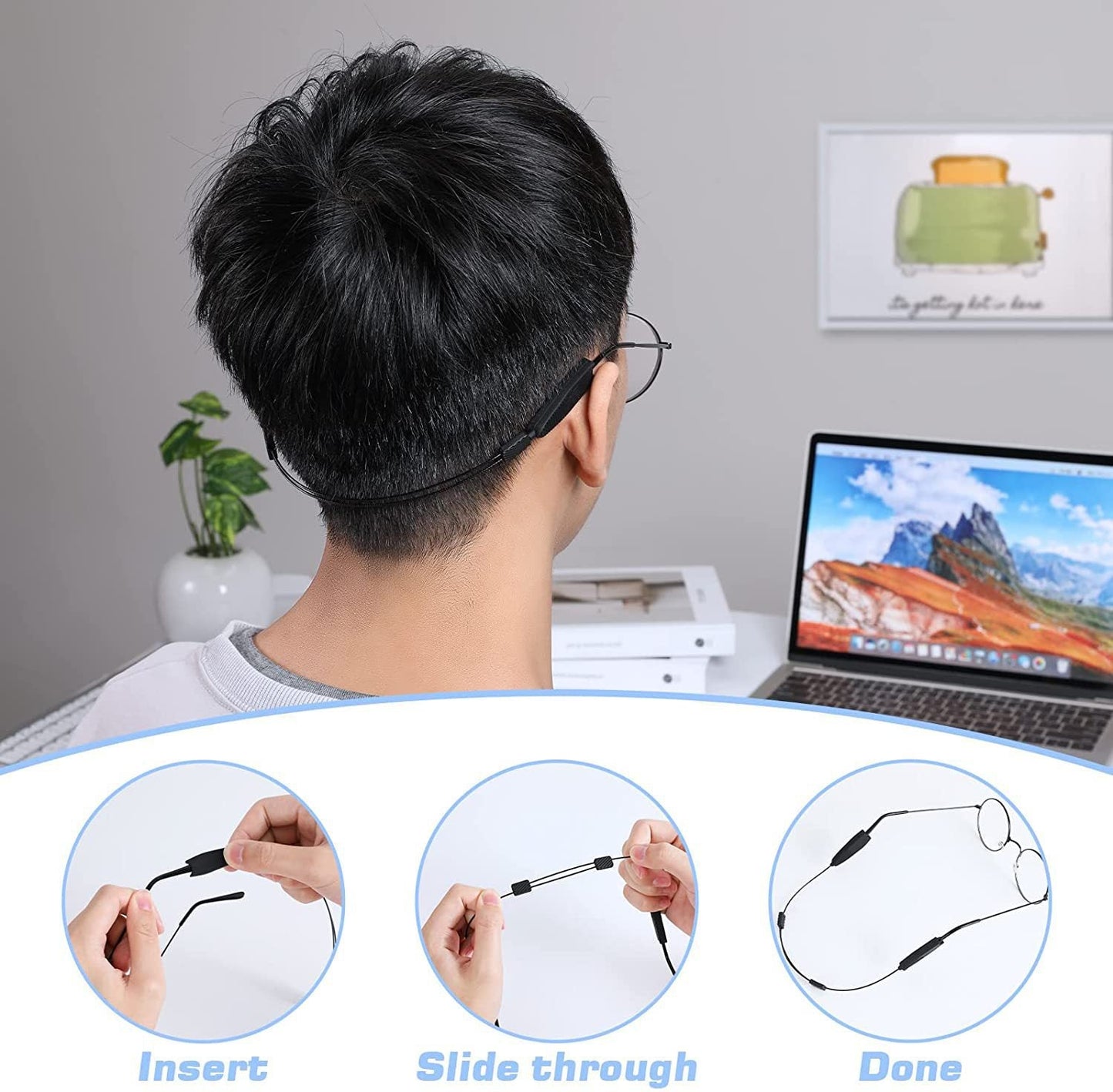 Icone™ GlassesStrap 1+1 GRATIS: Justerbar Anti-skli Brillestropp
