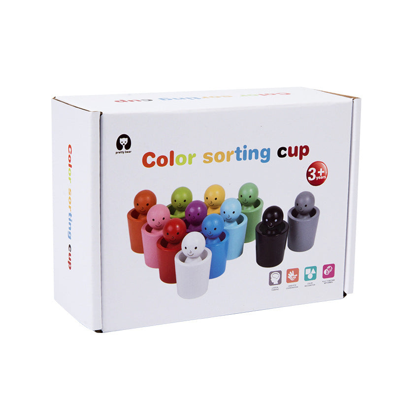 Kletshuts™ SortingCups: Pedagogisk Barn Fargelegging Sortering Koppene Og Figur Spill