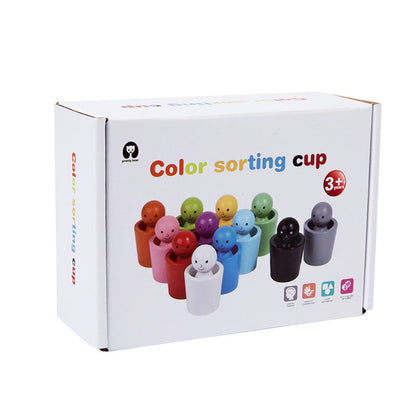 Kletshuts™ SortingCups: Pedagogisk Barn Fargelegging Sortering Koppene Og Figur Spill