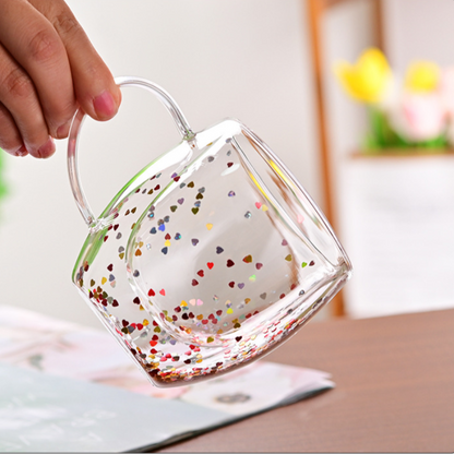 CrystalMug - Dobbelt Lagdelt Kreativ Glasskrus
