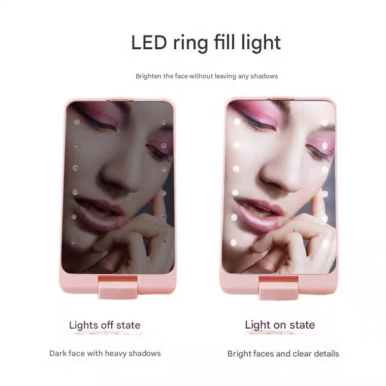 GlowBrushes - Oppladbart LED-lys reise sminkekostsett