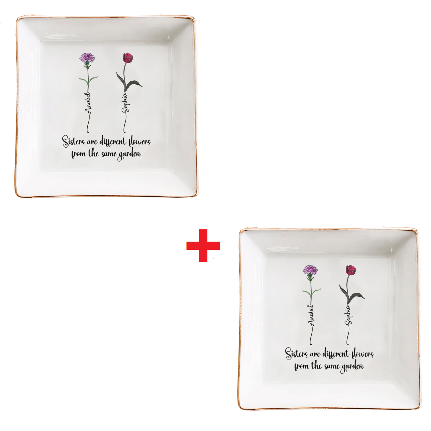 JewelryPlate 1+1 GRATIS: Keramisk Statement Elegant Gave Smykke Dekorativ Tallerken