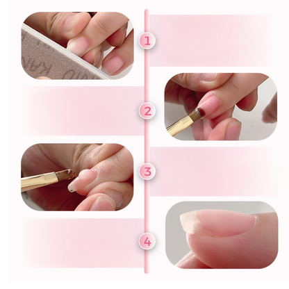 NailClear 1+1 GRATIS - 3-i-1 Transparent Profesjonell Neglekonstruksjonsgel